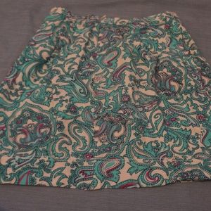 Ann Taylor Loft paisley skirt
